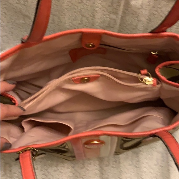 Coach purse- brown, pink, orange and white - Picture 3 of 3